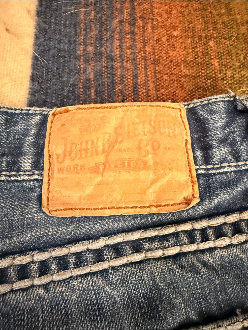 Stetson 1312 Modern Straight Leg Western Jeans Men’s 35x32 Light Wash Boot Cut - Picture 11 of 14